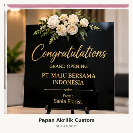 Papan Bunga Akrilik Bungo